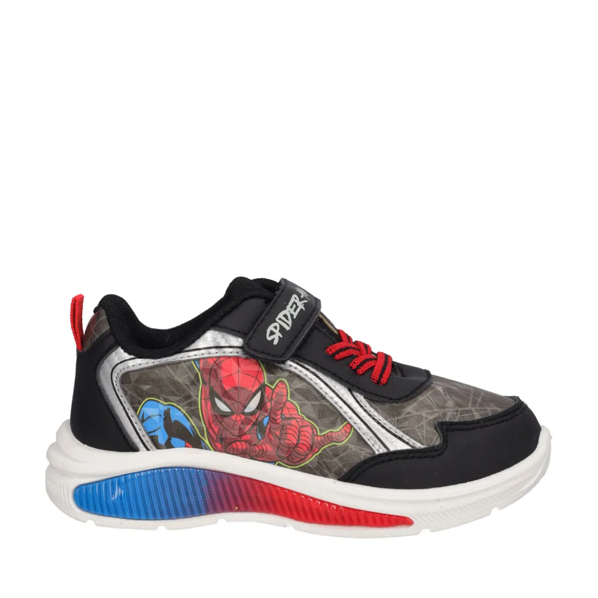 Sneakers Bambini Nere Spider Man con Luci