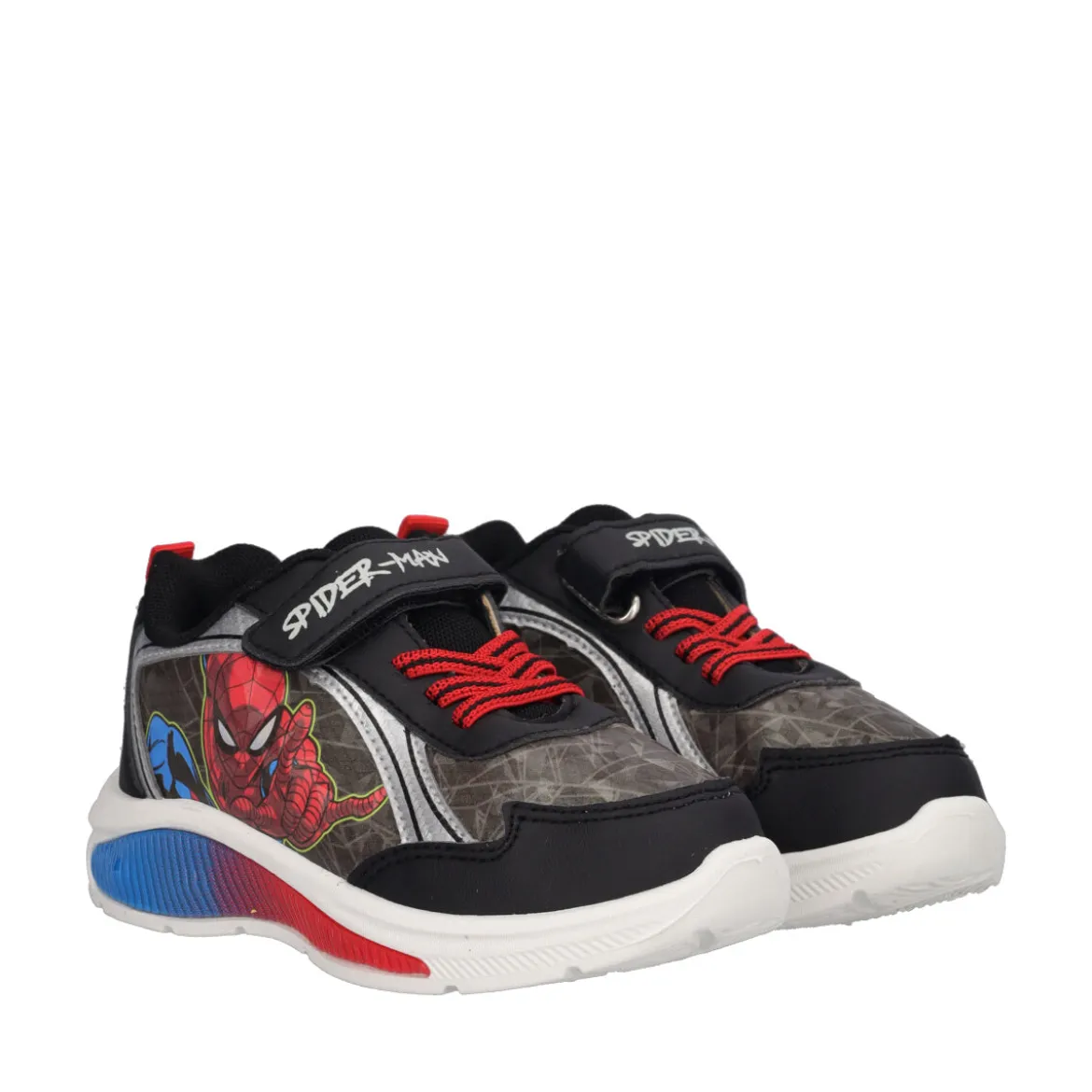 Sneakers Bambini Nere Spider Man con Luci