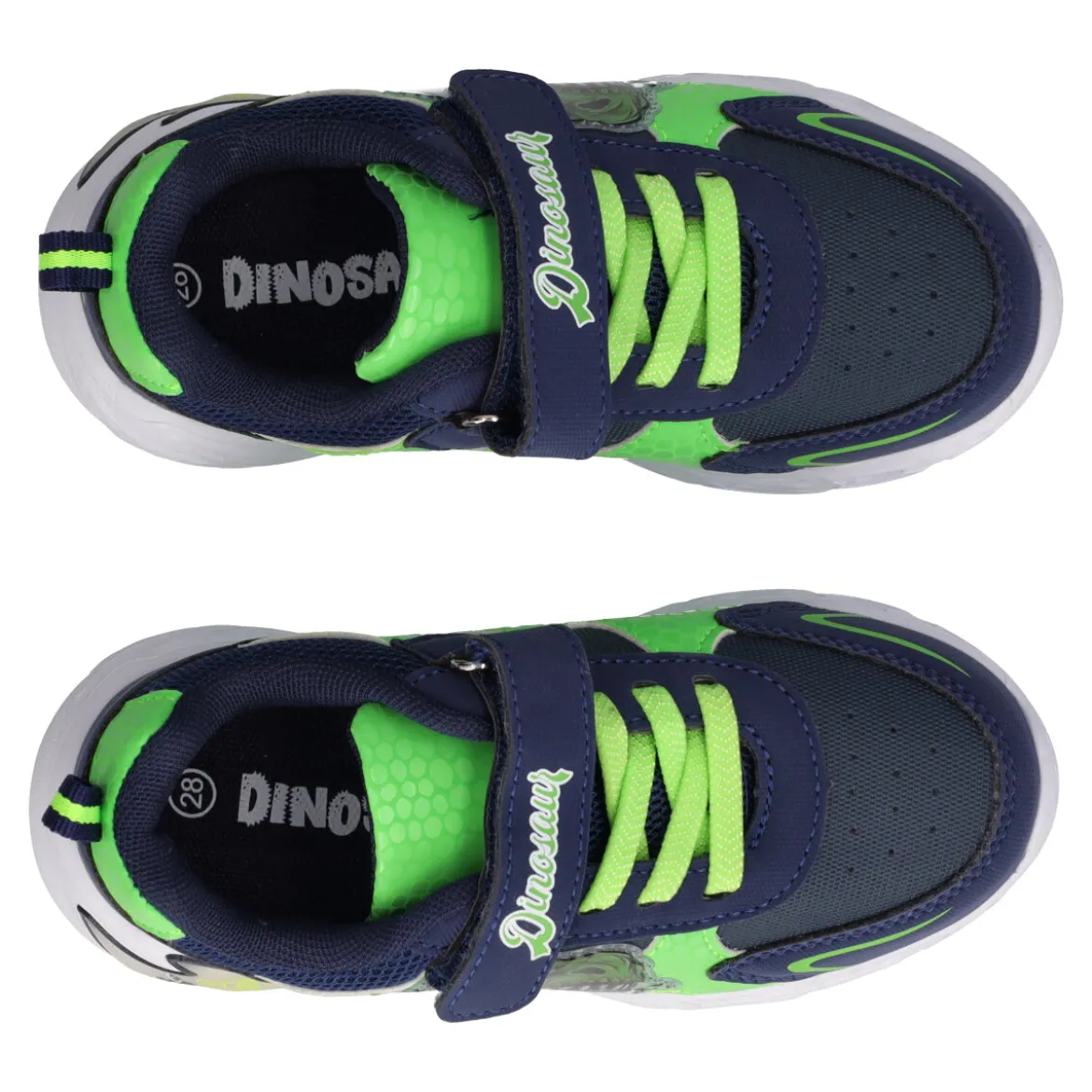 Sneakers Bambino Blu e Verde con Luci