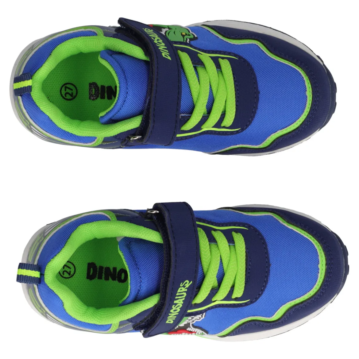 Sneakers Bambino Dinosaur Blu con Luci