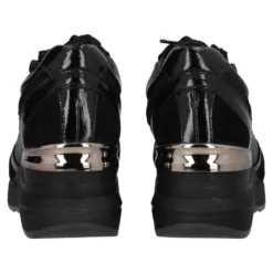 Sneakers con zeppa in pelle