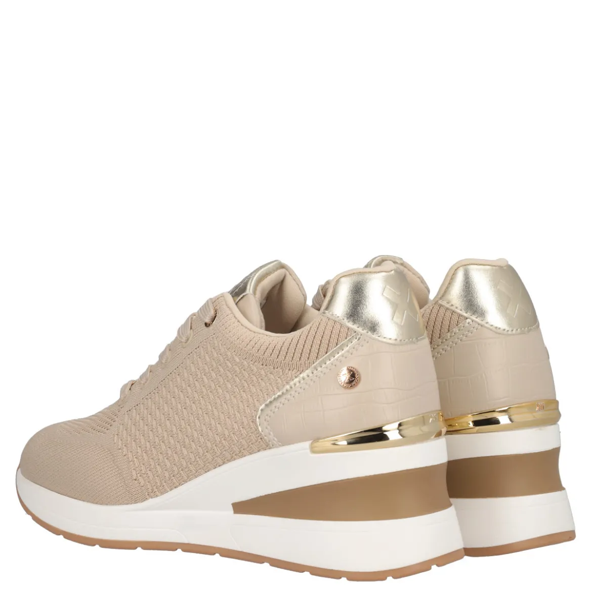 Sneakers Donna Beige con Zeppa