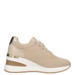 Sneakers Donna Beige con Zeppa