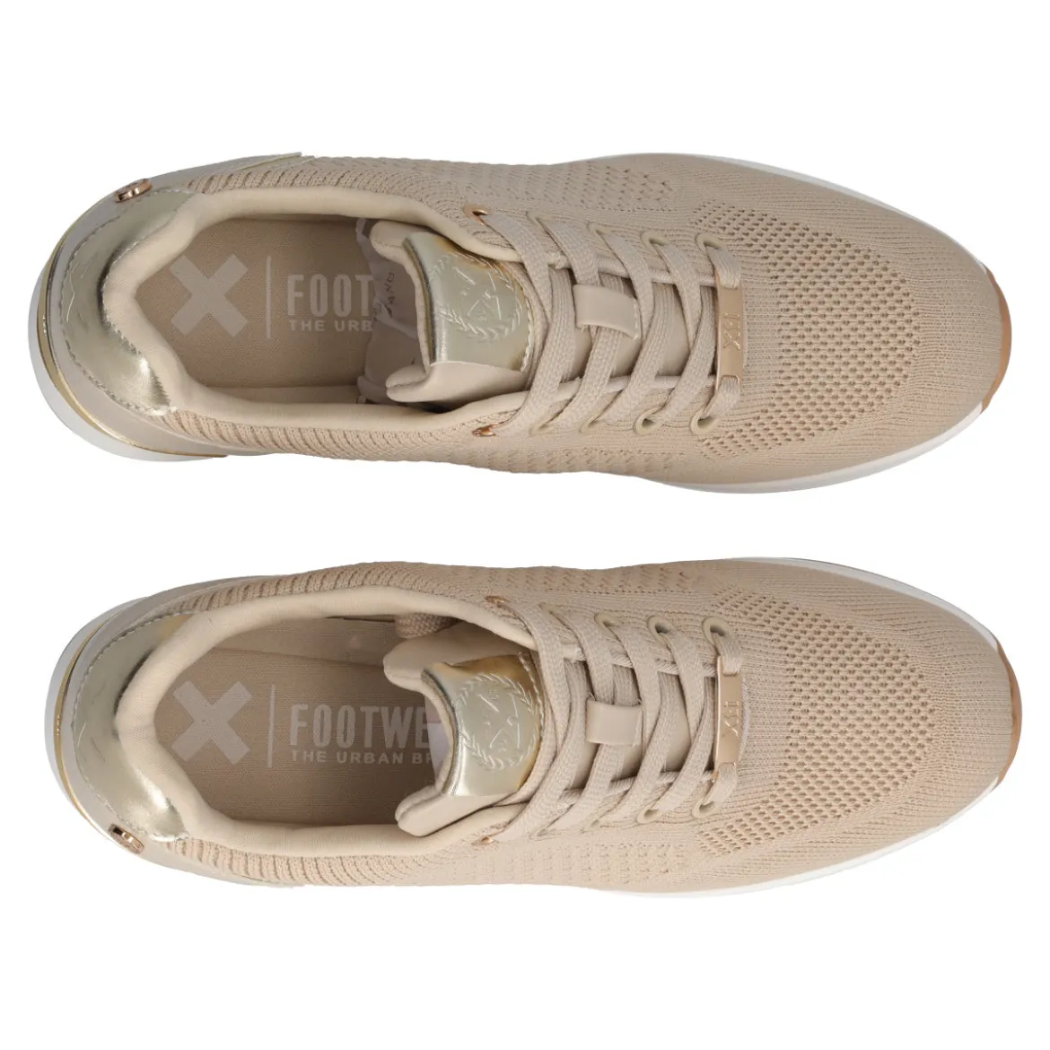Sneakers Donna Beige con Zeppa