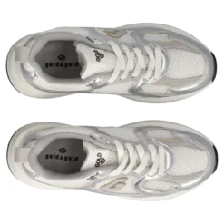 Sneakers Donna Bianche, Argento e Oro