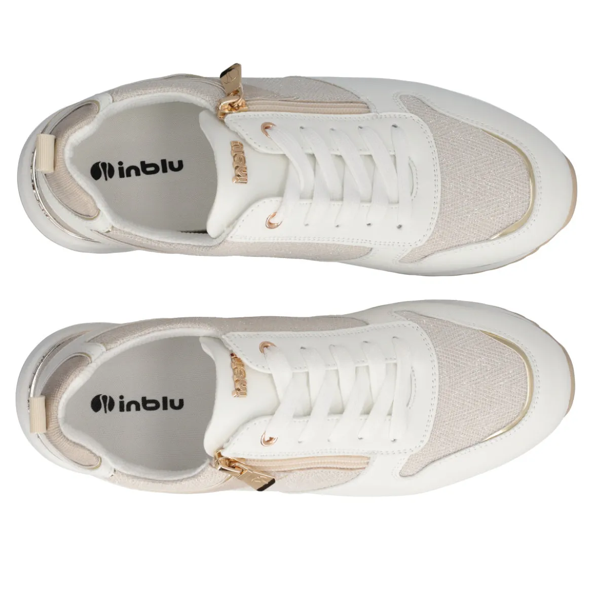 Sneakers Donna Bianche e Oro