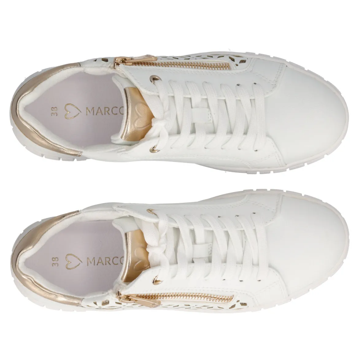 Sneakers Donna Bianche e Oro