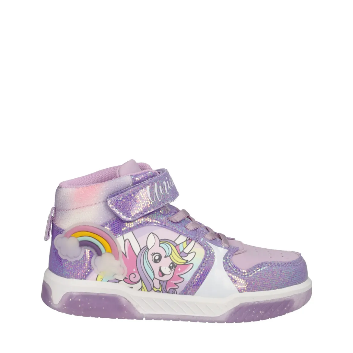 Sneakers Donna Lilla Unicorn con Luci