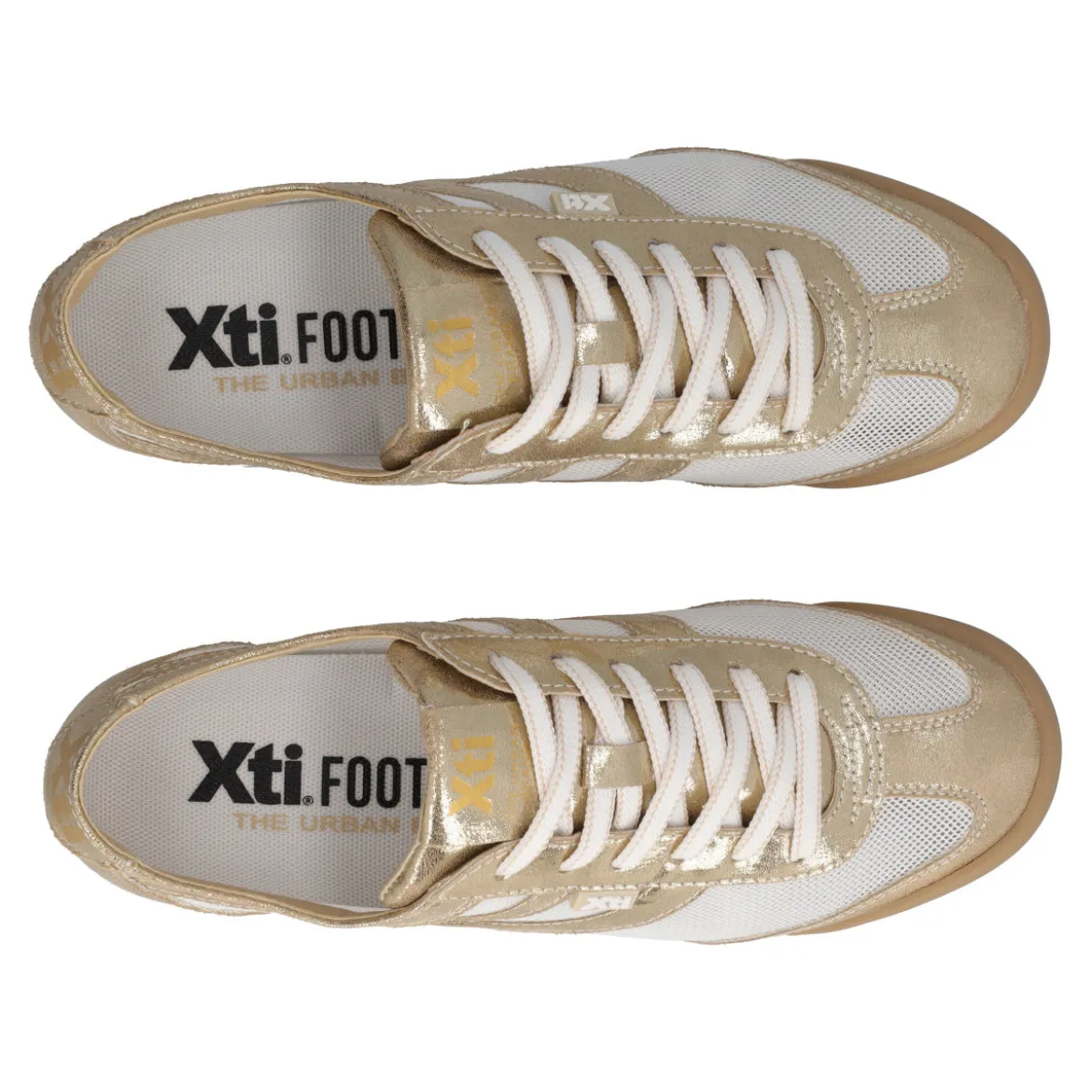 Sneakers Donna Oro e Bianche