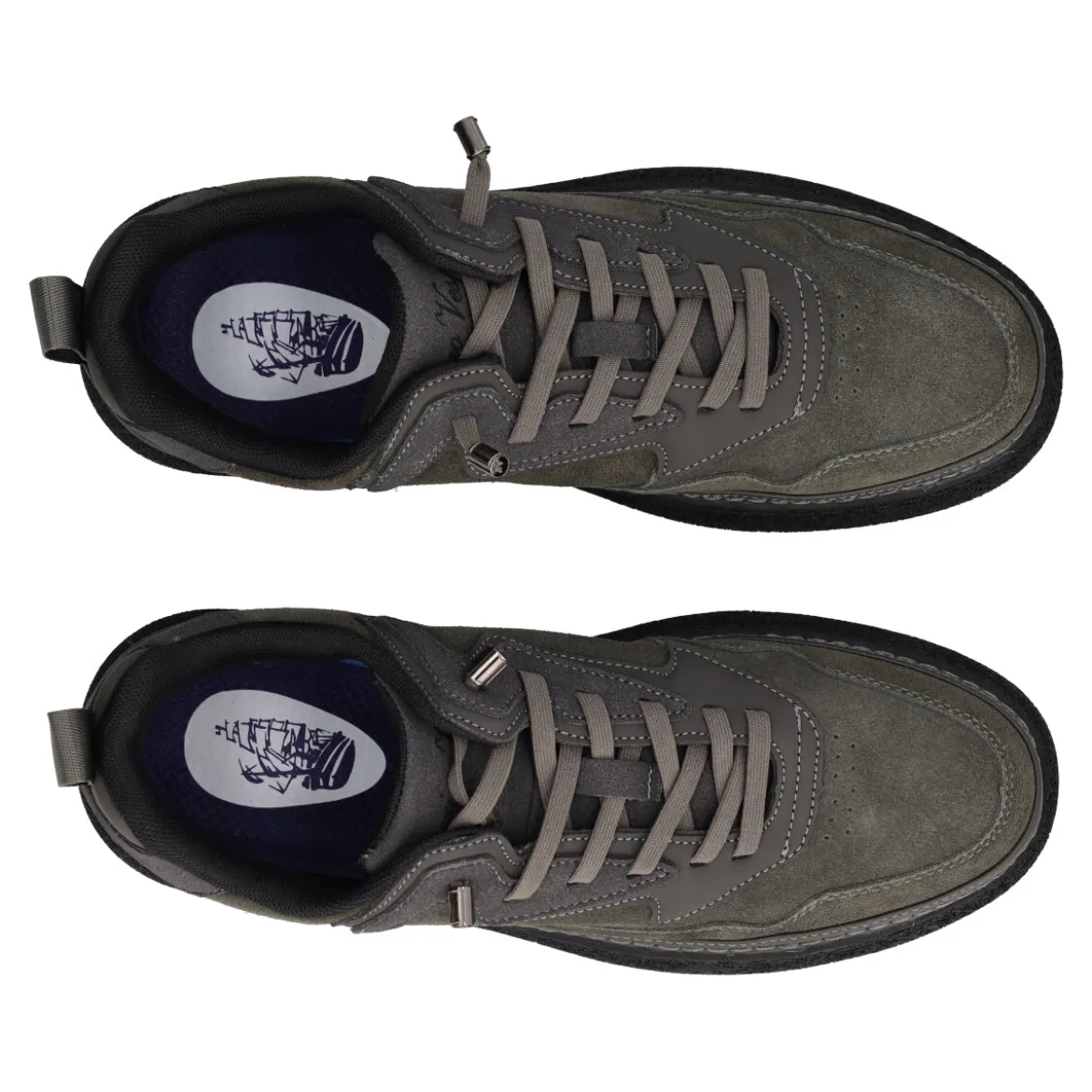 Sneakers Uomo Grigie in Pelle