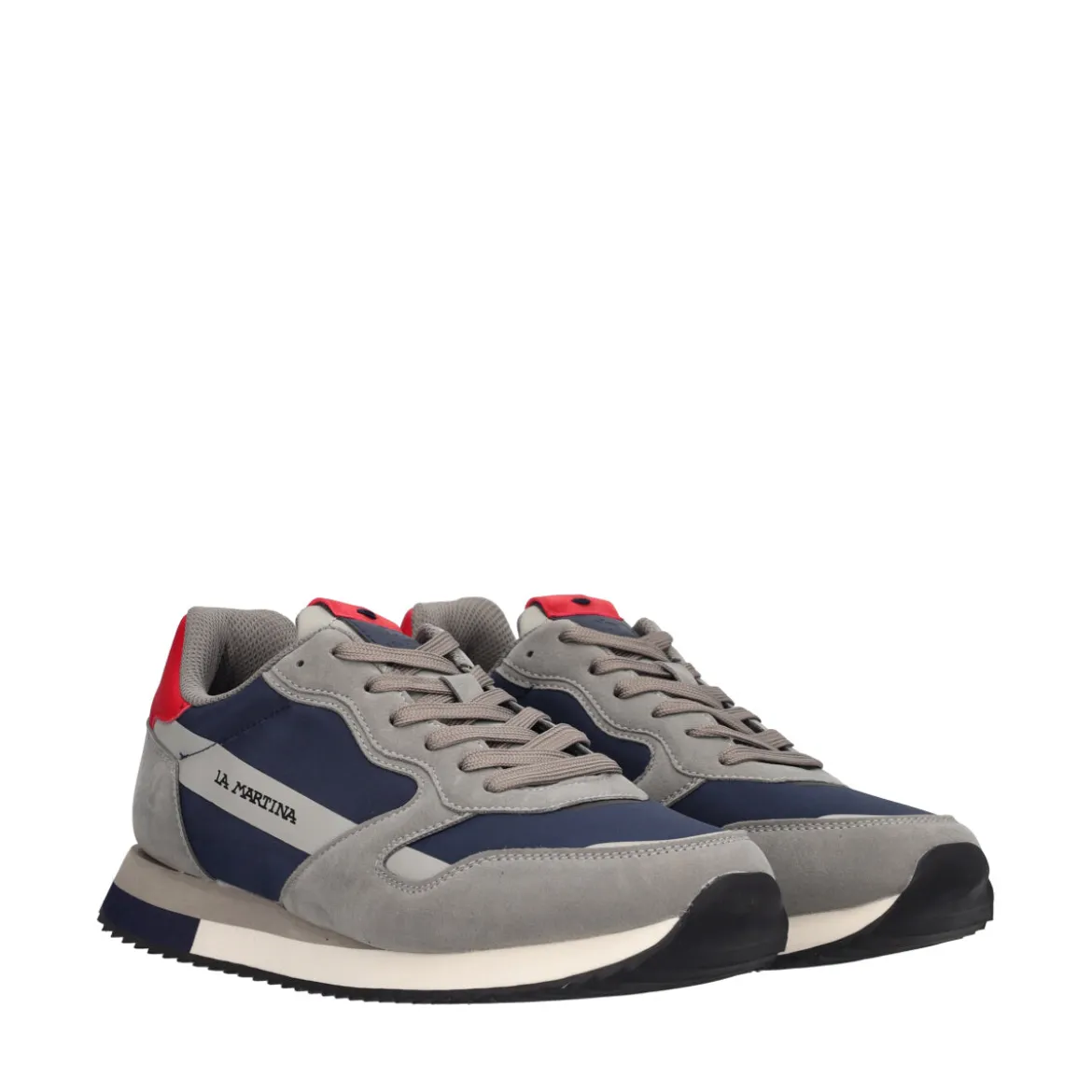 Sneakers Uomo Grigie, Nere e Rosse