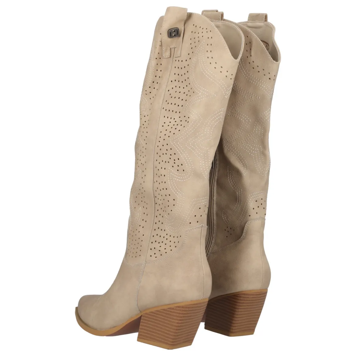 Stivale Donna Beige Texano