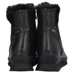 Stivaletti Comfort Donna Neri in Pelle Pianta Larga
