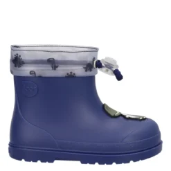 Stivaletti da Pioggia Bambino Blu con Dinosauro
