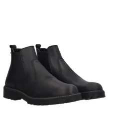 Stivalettii Uomo Neri in Pelle