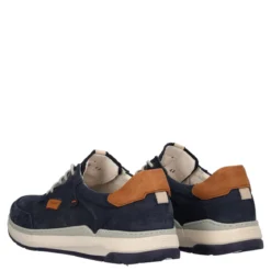Stringata Uomo Blu in Pelle