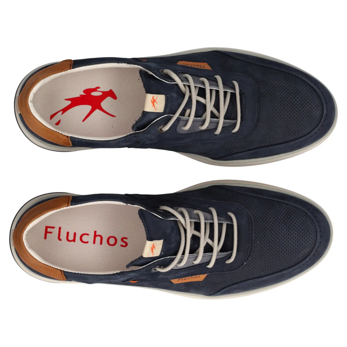 Stringata Uomo Blu in Pelle