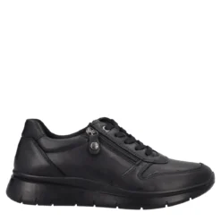 Stringate Comfort Donna Nere in Pelle