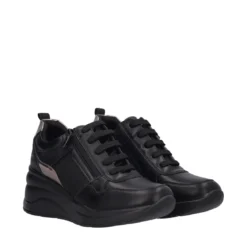 Stringate con Zeppa Donna Nere