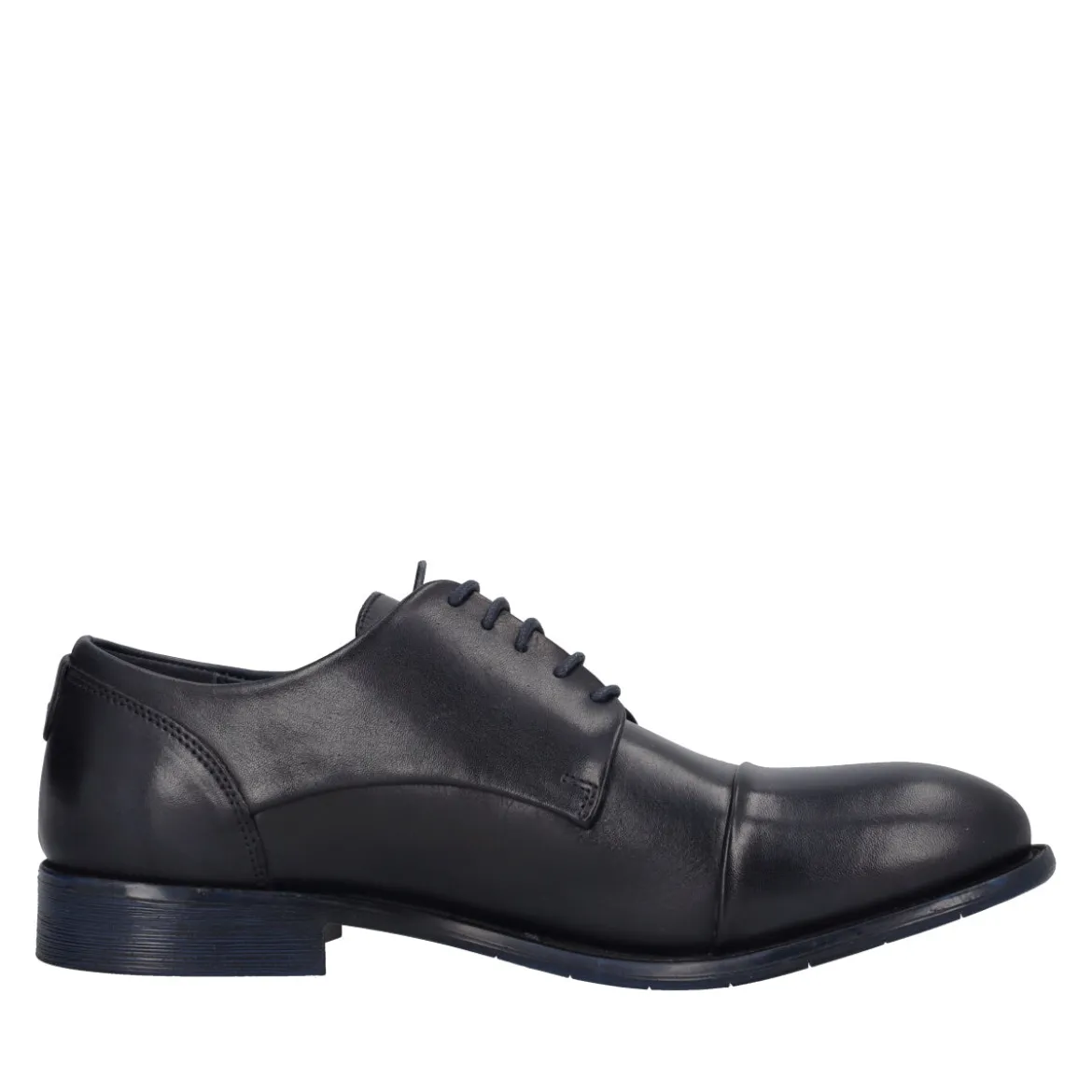 Stringate Eleganti Uomo Blu in Pelle