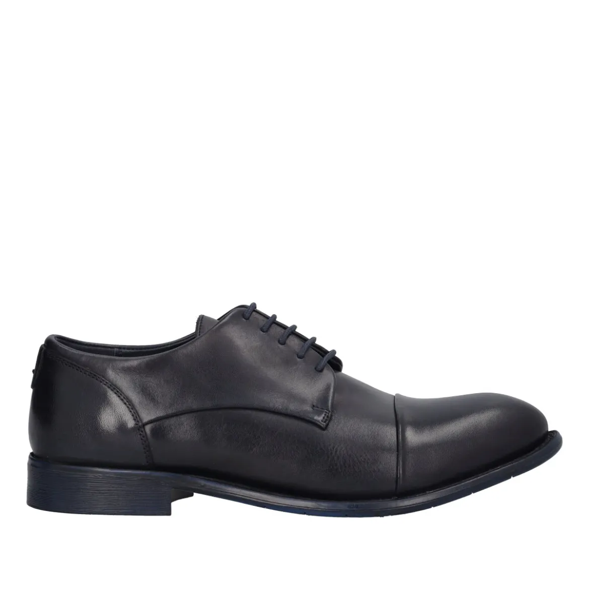 Stringate Eleganti Uomo Blu in Pelle