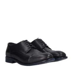 Stringate Eleganti Uomo Blu in Pelle