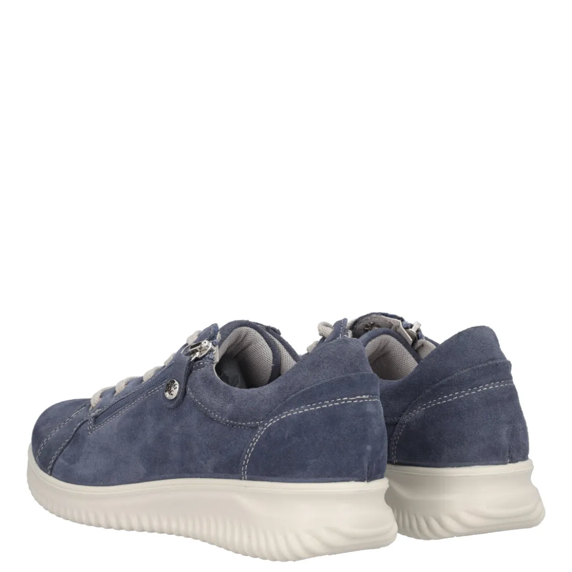 Stringate Jeans Scamosciato