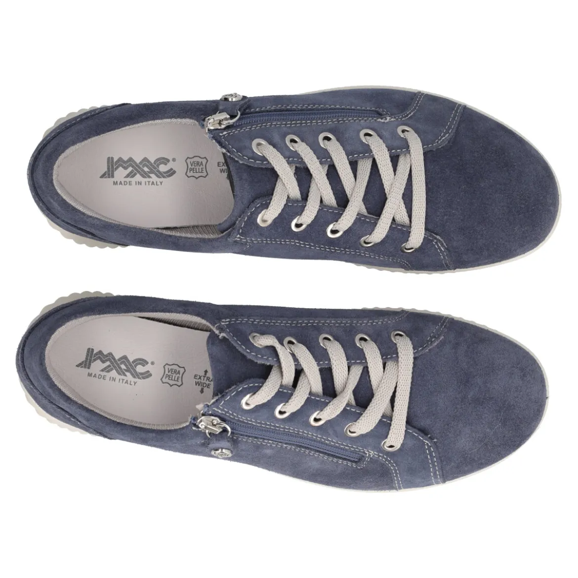 Stringate Jeans Scamosciato