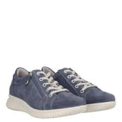 Stringate Jeans Scamosciato