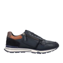 Stringate Uomo Blu in Pelle