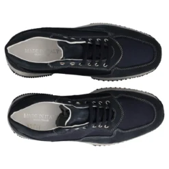 Stringate Uomo Blu in Pelle