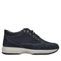 Stringate Uomo Blu in Pelle