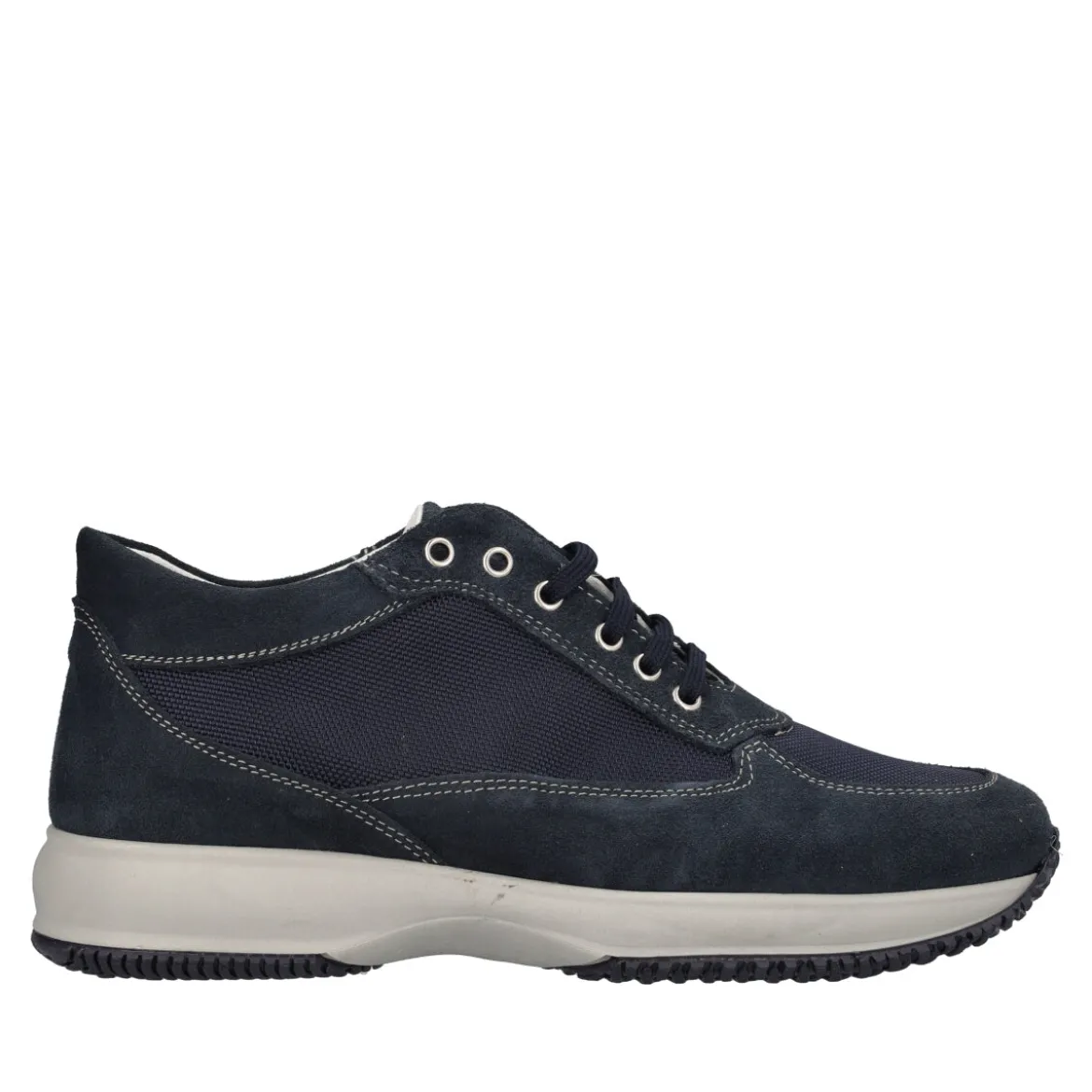 Stringate Uomo Blu in Pelle