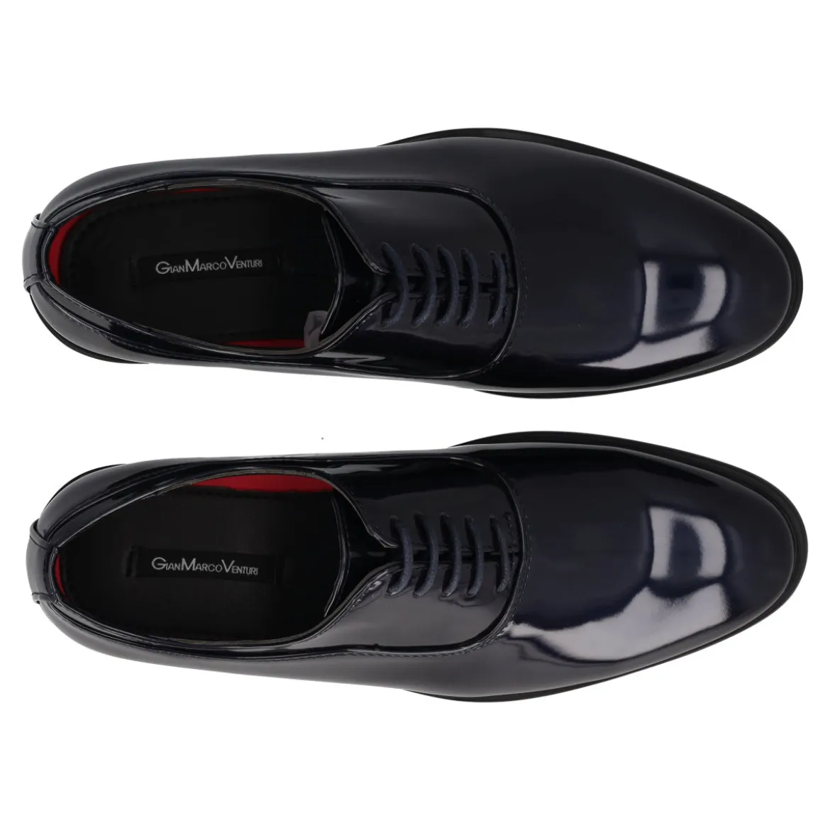 Stringate Uomo Blu in Vernice
