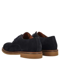 Stringate Uomo Blu Pelle