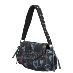 TORIO Borsa Donna Nera Denim