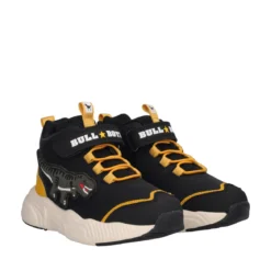 T-REX MID Sneakers Alte Bambino Nere e Gialle
