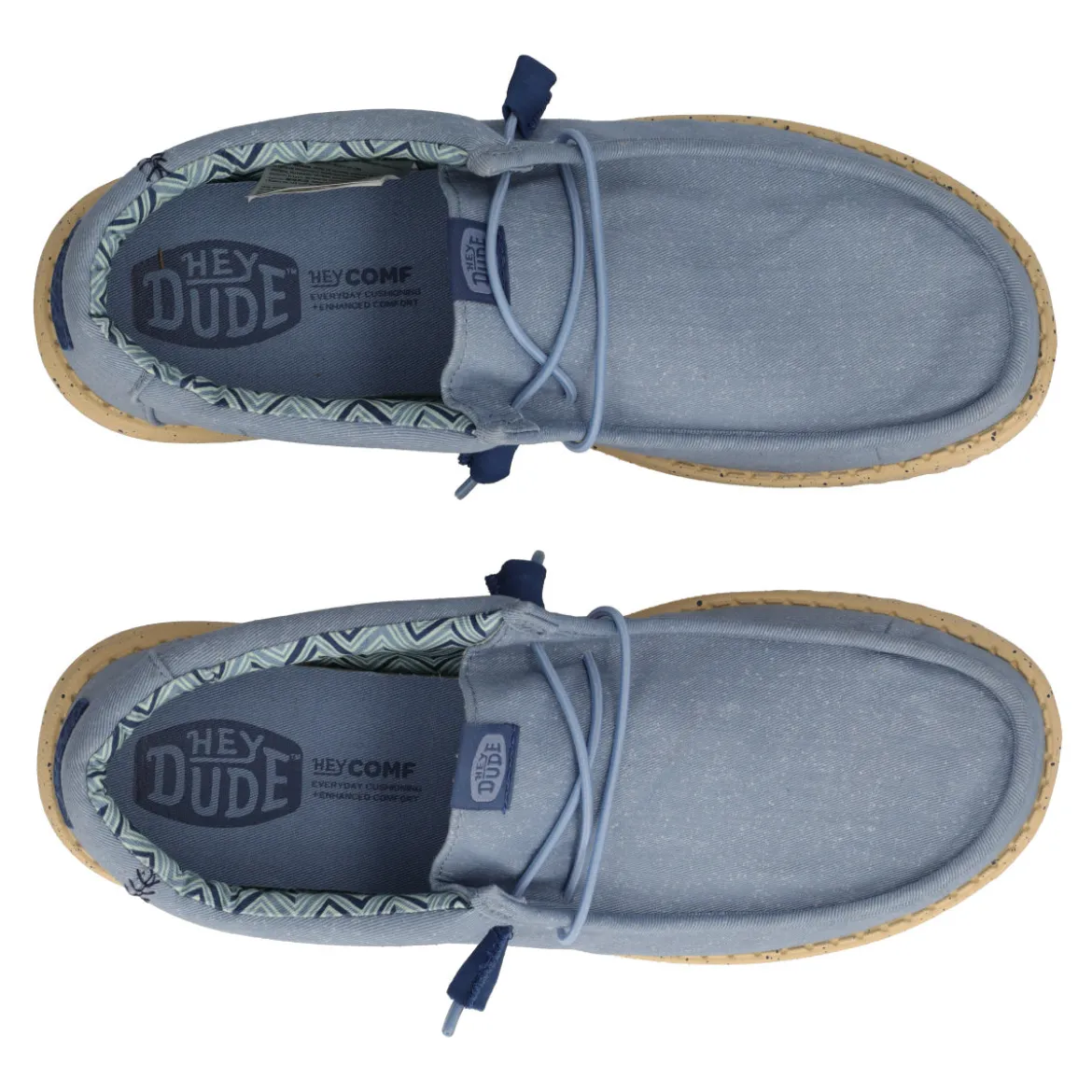 WALLY STRETCH CANVAS Mocassino Slip-on Uomo Azzurro