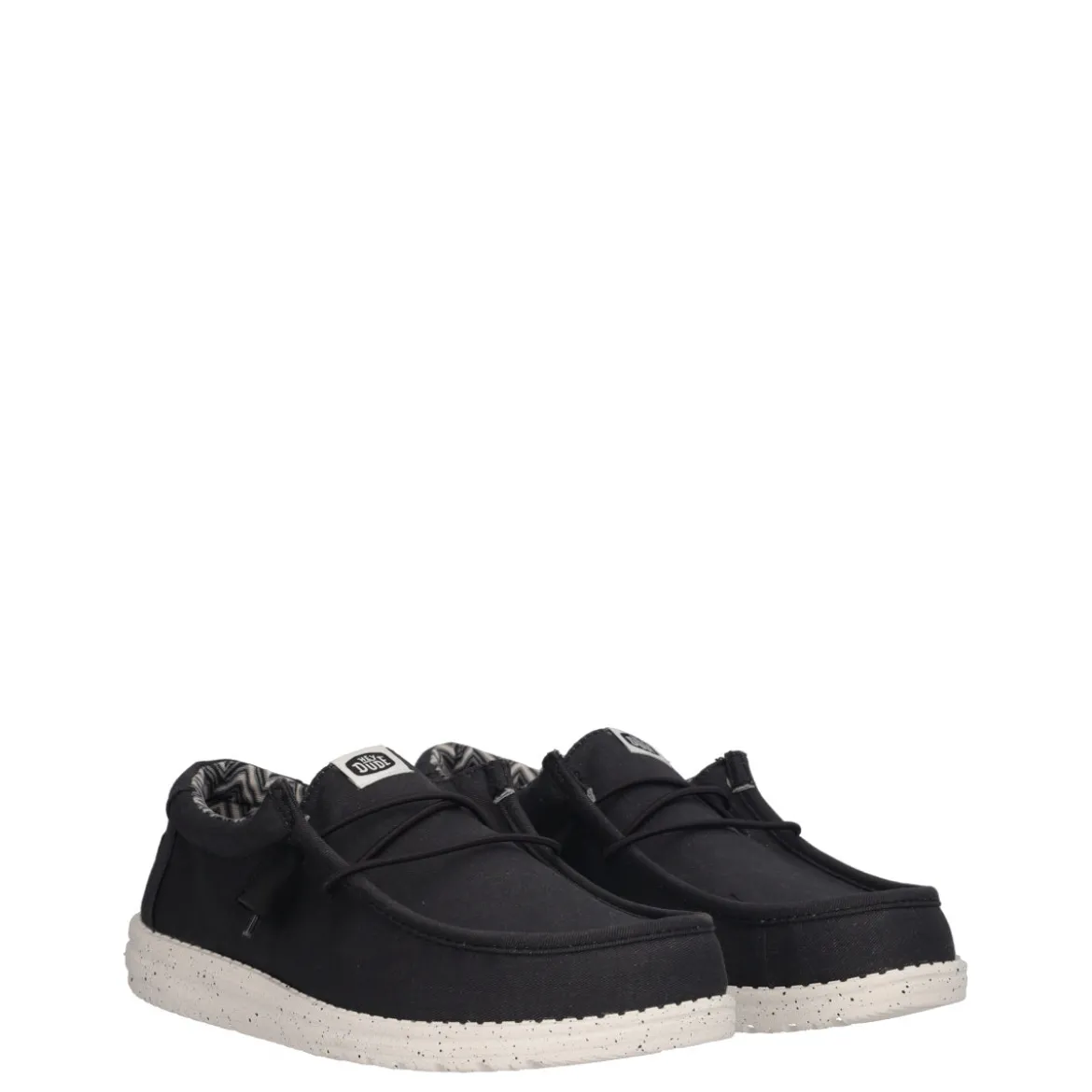 WALLY STRETCH CANVAS Mocassino Slip-on Uomo Nero