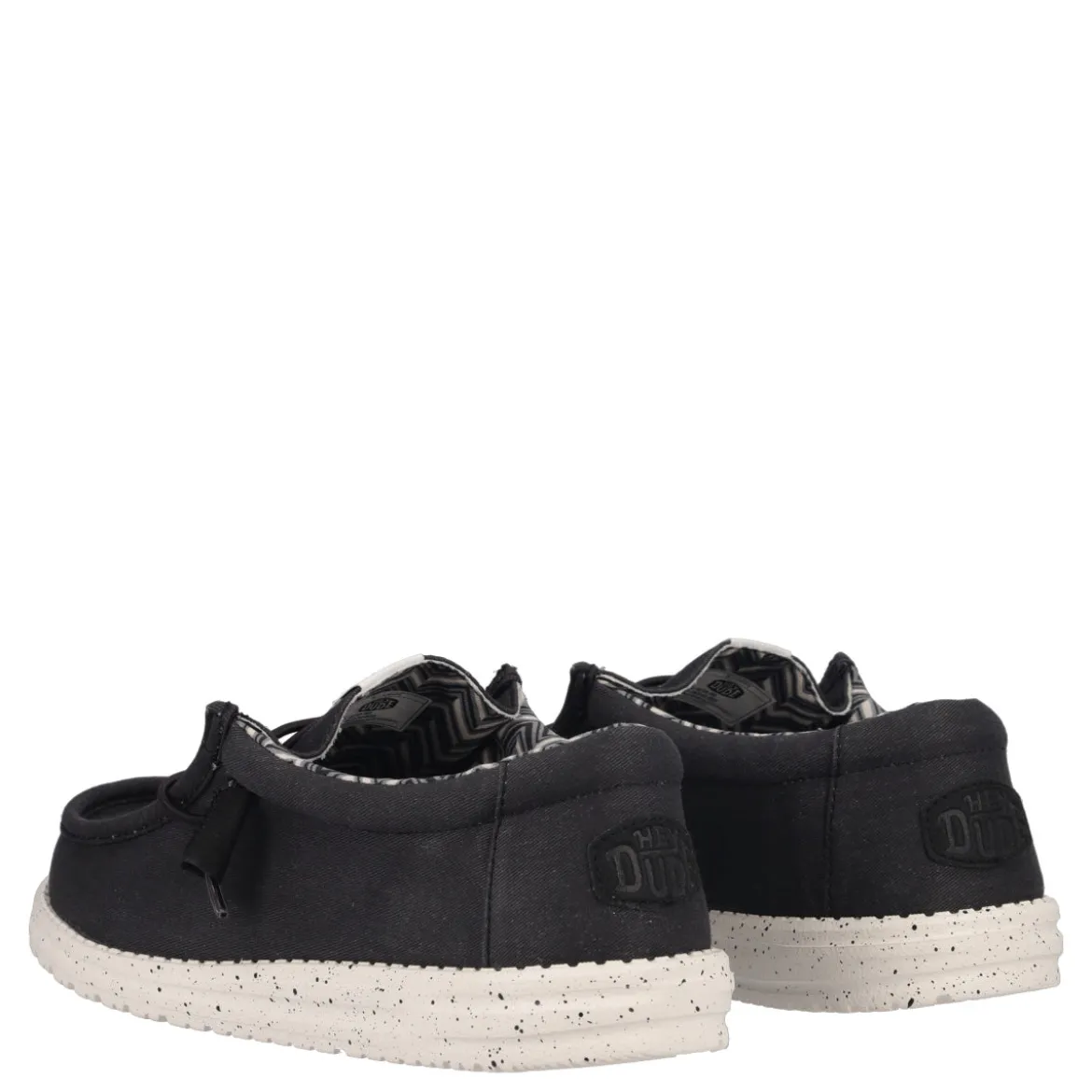 WALLY STRETCH CANVAS Mocassino Slip-on Uomo Nero