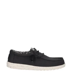 WALLY STRETCH CANVAS Mocassino Slip-on Uomo Nero