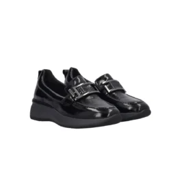 WAY Mocassini Donna Neri Comfort in Pelle