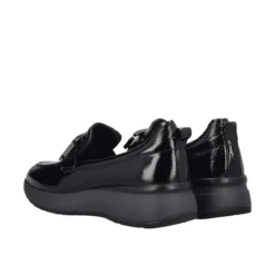 WAY Mocassini Donna Neri Comfort in Pelle