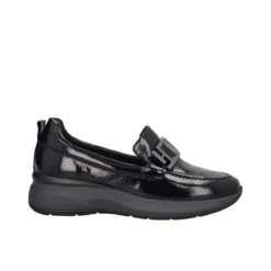 WAY Mocassini Donna Neri Comfort in Pelle