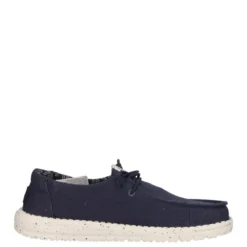 WENDY STRETCH CANVAS Mocassini Slip-on Donna Blu