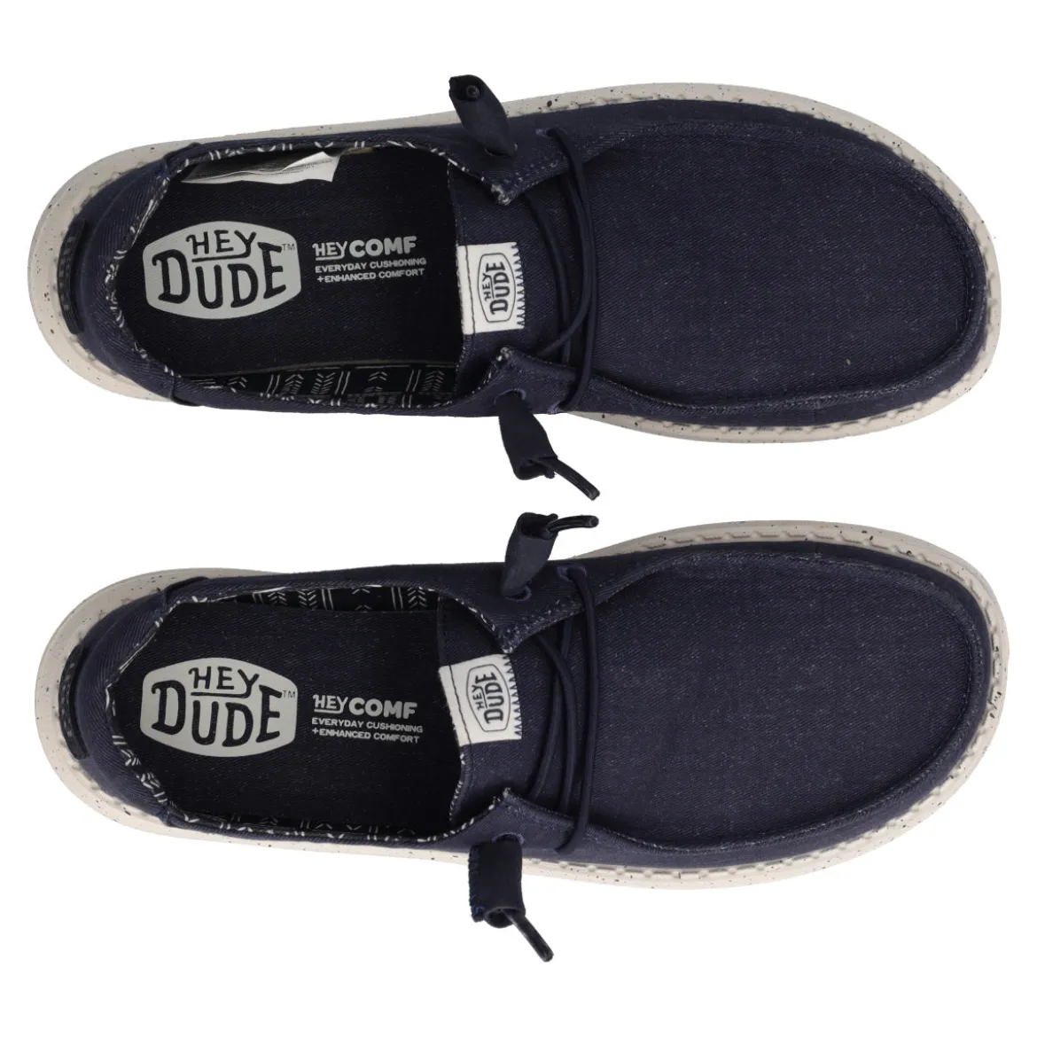 WENDY STRETCH CANVAS Mocassini Slip-on Donna Blu
