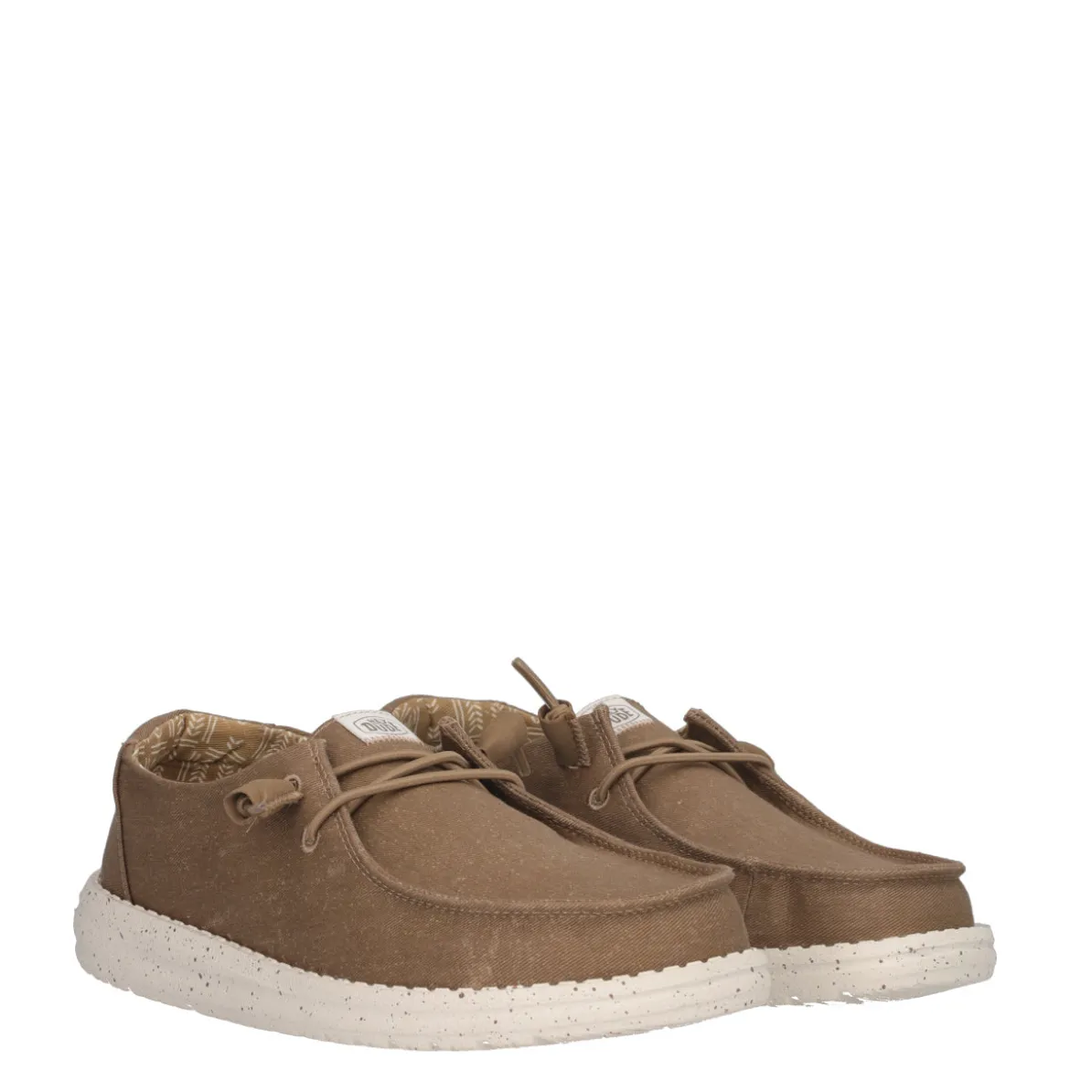 WENDY STRETCH CANVAS Mocassino Slip-on Taupe