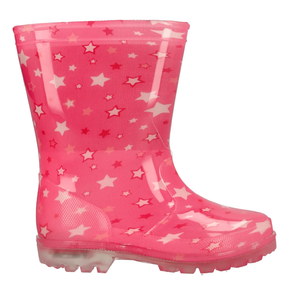 WOSH - Stivali da Pioggia Bambina Fuxia con Luci!
