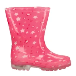 WOSH - Stivali da Pioggia Bambina Fuxia con Luci!