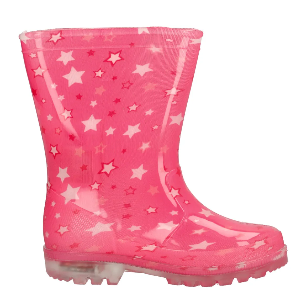 WOSH - Stivali da Pioggia Bambina Fuxia con Luci!
